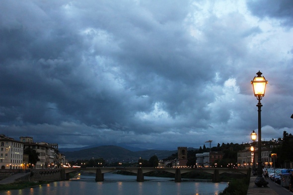 River Arno at Twilight, Italy - Photo by Brian Cleary