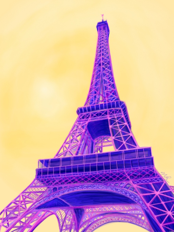 Eiffel Tower iPad Sketch by Nicole Barker