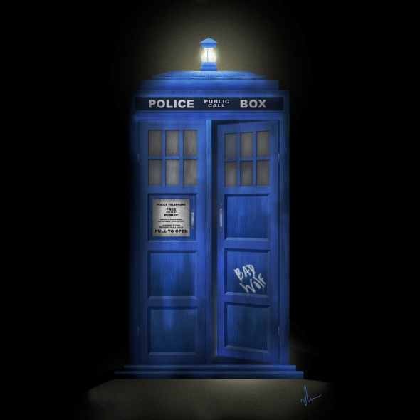 “Death – The Doctor’s Truest Companion” – Tardis concept painting by Nicole Barker