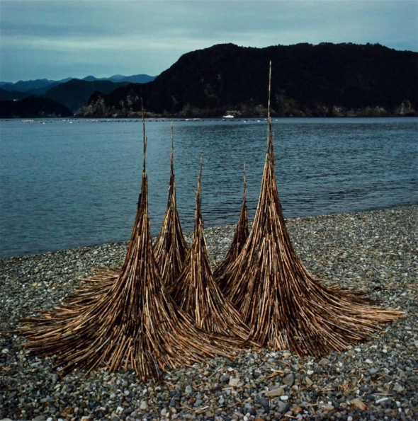 Bamboo Spires - sculpture by Andy Goldsworthy