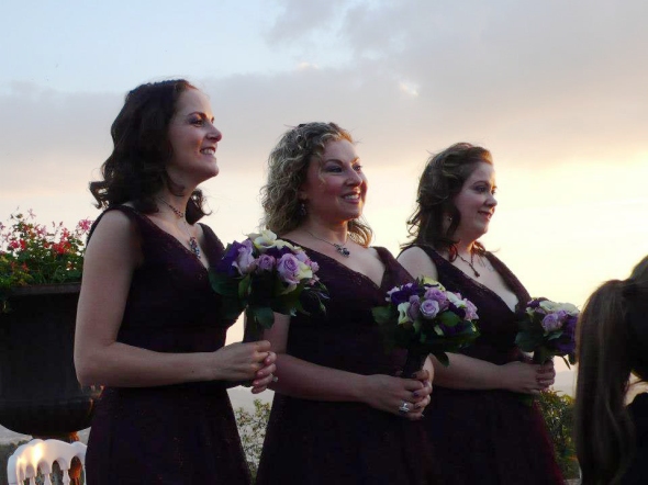 Bridesmaids Waiting At The Alter - Fiesole, Italy - 10-8-2012 - photo by Audrie Lawrence