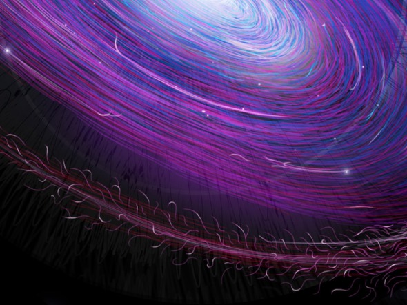 Space Travel - Painting Crop 3 by Nicole Cleary