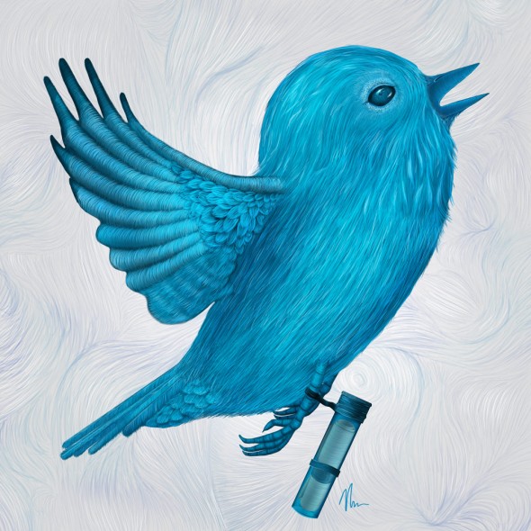 The Original Twitter - Painting by Nicole Cleary